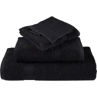 vidaXL Serviettes d'invité de qualité supérieure SOLUND 2 pcs noir