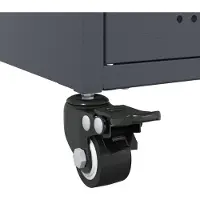 vidaXL Table de chevet anthracite 36x39x59 cm acier