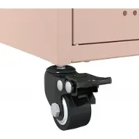 vidaXL Table de chevet rose 36x39x59 cm acier