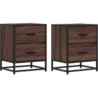 vidaXL Tables de chevet 2 pcs chêne marron 40x31x50 cm bois ingénierie