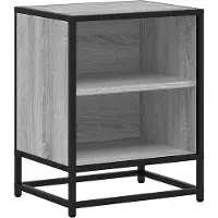 vidaXL Tables de chevet 2 pcs sonoma gris bois d'ingénierie et métal