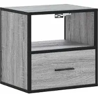 vidaXL Table de chevet murale sonoma gris 40x31x39,5 cm