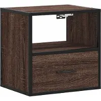vidaXL Table de chevet murale chêne marron 40x31x39,5 cm