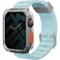 Skinarma Band Shokku Apple Watch 45/44/42mm blue (Plastique, Silicone), Sangles de montre, Bleu