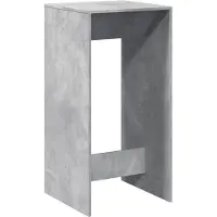 vidaXL Table de bar gris béton 51x50x103,5 cm Bois composite