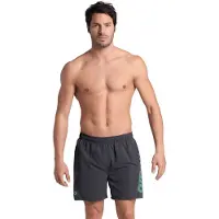 Arena Boardshorts 'Fundamentals Logo Boxer' gris foncé / jade