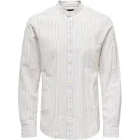 Only & Sons Chemise 'ONSCaiden' gris clair / blanc cassé