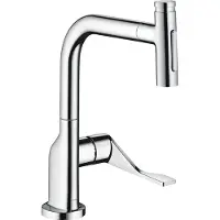 Hansgrohe Robinet de cuisine monocommande AXOR Citterio, modèle Select 230, avec douchette extractible et système sBox, finition chrome
