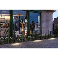SLV luminaire LED moderne sur pied Slotbox 70 anthracite IP44 pour extérieur carré 3000K blanc chaud 70 cm de hauteur