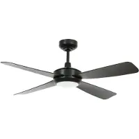 Beacon Lighting Ventilateur de plafond Slipstream avec éclairage, noir, silencieux - Beacon , Slipstream, dimmable, Noir, Salon / séjour, Plastique, Moderne