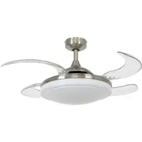 Beacon Ventilateur de plafond en acier inoxydable Fanway Evora Ø 91,5 cm