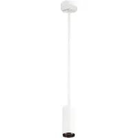 SLV NUMINOS Indoor LED Suspension DALI Taille : 16,2 x 6,5 cm, Couleur : blanc/noir, Température de couleur : 2700 Kelvin, Angle de rayonnement : 36 degrés