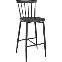Bolero Tabouret haut Windsor en aluminium noir (lot de 2)