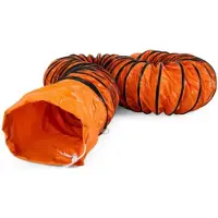 Sans marque Tuyau d'aération 5 m – Tuyau d'évacuation d'air flexible en PVC 8 pouces / 20 cm – Usage intensif – Pour la ventilation dans la cuisine, la salle de bain et l'industrie
