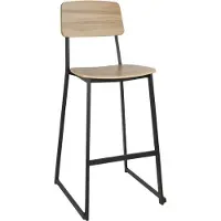 Bolero Tabouret haut en bois Beaufort pour usage intérieur (lot de 2)