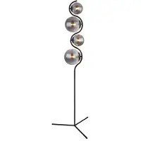 Globo Lighting Lampadaire en métal noir mat, 4x E14