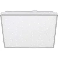 Briloner - Plafonnier LED avec ciel étoilé, Plafonnier LEDReproduction étoilé, Effet Backlighte, Plat, Lumière blanche neutre, 270x270x45 mm, chromé mat