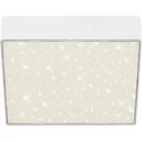 Briloner Plafonnier LED LEUCHTEN FLAME STAR, 11 W, 1000 lm, IP20, blanc, métal-plastique, 15,7 x 15,7 x 3,6 cm