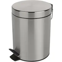 Spirella Seau à cosmétique "Sydney Argent" Poubelle à pédale Poubelle - 3 litres - avec seau intérieur amovible