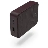 Hama Colour 10 - Banque d'alimentation - 10000 mAh - 37 Wh - 3 A - Fast Charge - 2 ports de sortie (USB, 24 broches USB-C) - sur câble : USB-C - prune (violet) (00201712)