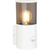 Telefunken Lampe LED murale, détecteur de mouvement, protection contre les projections d'eau, blanc, dimensions: 24 x 13,5 x 10,5 cm