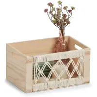 Zeller Boîte en bois avec façade ajourée BOHO, 30 x 20 x 16 cm