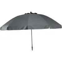 Siena Garden Tropico Parasol à étage central anthracite/gris Ø 200cm Structure acier anthracite, housse 100% polyester, 180g/m² en gris, facteur de protection solaire UPF 50