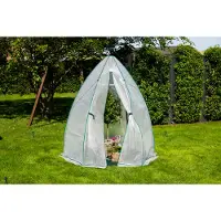 Westmann Tente d'hivernage & serre en film plastique Olive Blanc 160x160x183 cm
