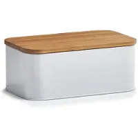 Zeller Boîte à pain, Stockage du pain, Blanc, Marron