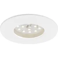 Briloner Jeu de 3 lampes LED encastrées ultraplates à intensité variable 6,5W IP44 blanc Ø7,5cm