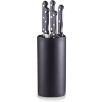 Zeller Bloc à couteaux, 6 pcs., noir
