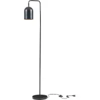 Lux.pro Lampadaire 'Barnard' 1-flamme avec interrupteur à pied Métal 159 cm Noir
