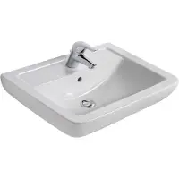 Ideal standard IDEAL STD EUROVIT PLUS Lavabo, rectangulaire 600x460x190mm, 1 Hl. avec vasque, blanc