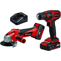 Einhell Kit d'outils électriques Kit TC-TK 18 Li - 1 Perceuse + 1 Meuleuse + 2 Batteries + 1 Chargeur - - 4257238