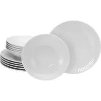 Creatable Set de vaisselle en porcelaine Valencia, 12 pièces, pour 6 personnes