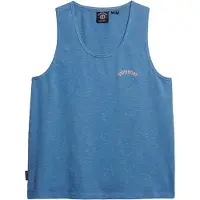 Superdry Femme Débardeur Teint en Pièce à Logo Essential Blue Taille: 40