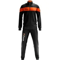 Zeus Tuta Apollo Hommes Survêtement Noir Néon Orange