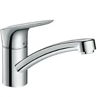 Hansgrohe robinet de cuisine monocommande Logis M31 de , modèle 120, pour faible pression/chauffe-eau ouverts, 1 jet, finition chrome