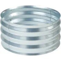 Casa.pro Jardinière « Andrano » en acier galvanisé, ronde, Ø 61 x 30,5 cm, couleur argent