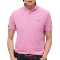 Superdry Vint Destroy Short Sleeve Polo Rose L Homme