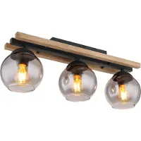 Globo Lighting Plafonnier métal noir mat, 3x E27