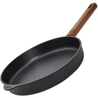 Woll 528WLCI-Q Eco LogicQXR Poêle plate en fonte, Poêle + casserole, Noir