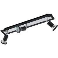 Eglo Spot de plafond LED Sarria 3 lumières noir