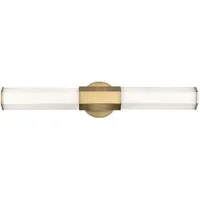 Quintiesse Facet LED Applique murale 2x Heritage laiton opalin gravé IP44 (2160 lm)