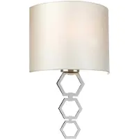 Elstead Lighting Applique murale Clark, chrome poli et crème, 1xE27x60W, tissu, dimensions : 47,4 x 29 x 12,8 cm, IP20, Elstead