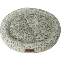 Animal Boulevard Cozy Snowleopard panier rond blanc/marron