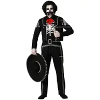 Atosa Mexican Skeleton Men Costume Noir XL Enfants