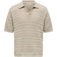 Only & Sons Polo pour homme beige 488231 : Taille - XL Taille : XL