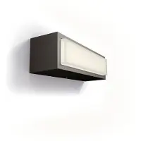 Signify Philips Applique murale Stratosphere 3,8 W, Applique d'extérieur, Anthracite, Métal, IP44, Terrasse, Jardin, I