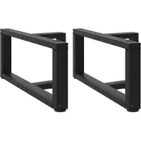 vidaXL Pieds de table basse en T 2 pcs. noir 60x25x(30-31) cm acier